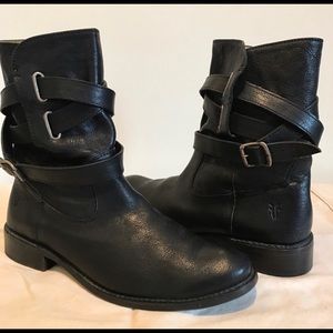 Frye Engineer-Style Black Boots